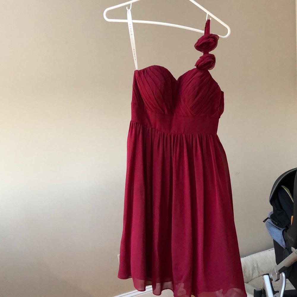Burgundy bridesmaid dress